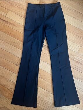 Black Stretchy Flared Dress Pants